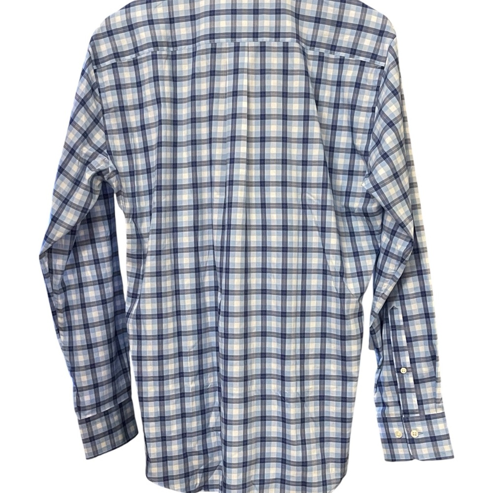 Peter Millar Men Crown Lite Performance Tech Shirt Stretch Check Size M - Picture 3 of 11